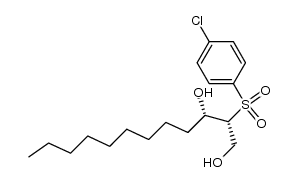 (2R,3S)-2-((4-chlorophenyl)sulfonyl)dodecane-1,3-diol结构式