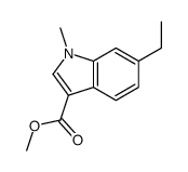 methyl 6-ethyl-1-methylindole-3-carboxylate结构式