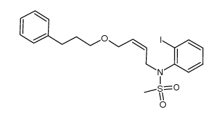 N-(2-iodophenyl)-N-[(Z)-4-(3-phenylpropoxy)-but-2-enyl]methanesulfonamide结构式