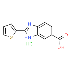 2-THIOPHEN-2-YL-1 H-BENZOIMIDAZOLE-5-CARBOXYLIC ACID HYDROCHLORIDE structure