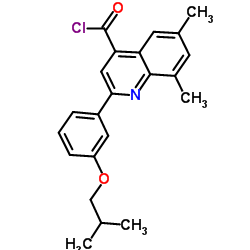 2-(3-Isobutoxyphenyl)-6,8-dimethyl-4-quinolinecarbonyl chloride Structure