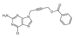 2-amino-9-((E)-4-(benzoyloxy)-2-butyn-1-yl)-6-chloropurine结构式