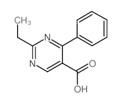 2-Ethyl-4-phenylpyrimidine-5-carboxylic acid结构式