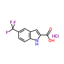 5-Trifluoromethyl-1H-indole-2-carboxylic acid HCl结构式