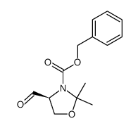 (S)-BENZYL 4-FORMYL-2,2-DIMETHYLOXAZOLIDINE-3-CARBOXYLATE structure