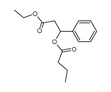 3-ethoxy-3-oxo-1-phenylpropyl butyrate结构式