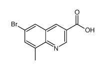 6-bromo-8-methylquinoline-3-carboxylic acid Structure