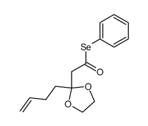 Se-phenyl 3,3-ethylenedioxyselenohept-6-enoate Structure