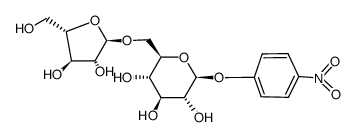 4-nitrophenyl 6-O-α-L-arabinofuranosyl-β-D-glucopyranoside结构式