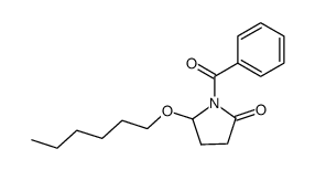 1-benzoyl 5-n-hexyloxy pyrrolidin-2-one结构式