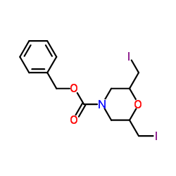 Benzyl 2,6-bis(iodomethyl)-4-morpholinecarboxylate Structure