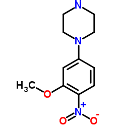 1-(3-Methoxy-4-nitrophenyl)piperazine结构式