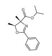 (4R,5S)-4-isopropoxycarbonyl-4,5-dimethyl-2-phenyl-1,3-oxazoline结构式