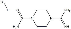 4-Carbamimidoyl-piperazine-1-carboxylic acid amide hydrochloride Structure