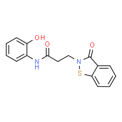 N-(2-Hydroxyphenyl)-3-(3-oxo-1,2-benzothiazol-2(3H)-yl)propanamide结构式