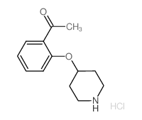 1-[2-(4-Piperidinyloxy)phenyl]-1-ethanone hydrochloride Structure