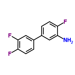 [1,1'-Biphenyl]-3-amine, 3',4,4'-trifluoro- structure