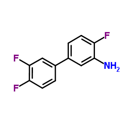 [1,1'-Biphenyl]-3-amine, 3',4,4'-trifluoro- Structure