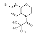 1-(6-溴-2,3-二氢-1H-吡啶并[2,3-b][1,4]噁嗪-1-基)-2,2-二甲基丙烷-1-酮结构式
