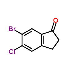 6-溴-5-氯-2,3-二氢-1H-茚-1-酮结构式