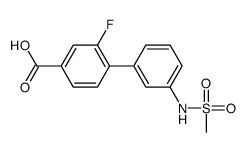 3-fluoro-4-[3-(methanesulfonamido)phenyl]benzoic acid结构式