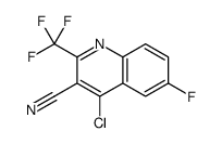 4-Chloro-6-fluoro-2-trifluoromethyl-quinoline-3-carbonitrile结构式