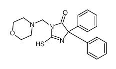 3-(morpholin-4-ylmethyl)-5,5-diphenyl-2-sulfanylideneimidazolidin-4-one Structure