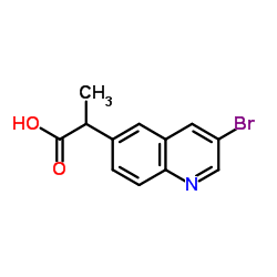 2-(3-Bromo-6-quinolinyl)propanoic acid结构式