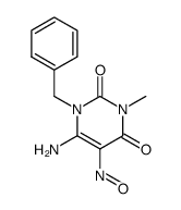 6-amino-1-benzyl-3-methyl-5-nitroso uracil Structure