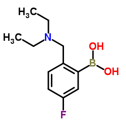 (2-((二乙胺基)甲基)-5-氟苯基)硼酸结构式