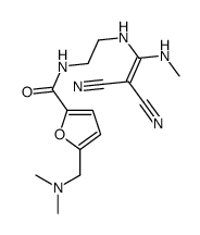 N-[2-[[2,2-dicyano-1-(methylamino)ethenyl]amino]ethyl]-5-[(dimethylamino)methyl]furan-2-carboxamide结构式