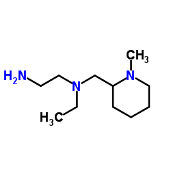 N-Ethyl-N-[(1-methyl-2-piperidinyl)methyl]-1,2-ethanediamine结构式