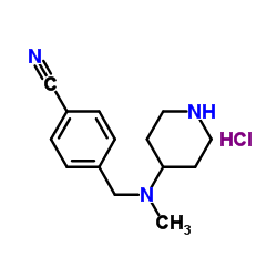 4-[(Methyl-piperidin-4-yl-amino)-Methyl]-benzonitrilehydrochloride Structure