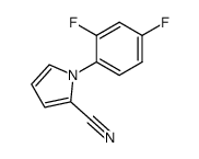 1-(2,4-difluorophenyl)-1H-pyrrole-2-carbonitrile结构式