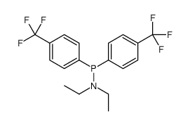 N-bis[4-(trifluoromethyl)phenyl]phosphanyl-N-ethylethanamine Structure
