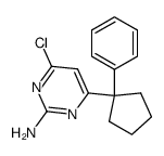 4-chloro-6-(1-phenylcyclopentyl)pyrimidin-2-ylamine Structure