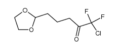 1-chloro-5-(1,3-dioxolan-2-yl)-1,1-difluoropentan-2-one结构式