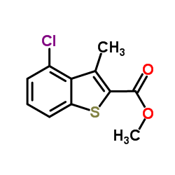 4-Chloro-3-methyl-benzo[b]thiophene-2-carboxylic acid methyl ester结构式