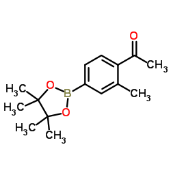 1-[2-Methyl-4-(4,4,5,5-tetramethyl-1,3,2-dioxaborolan-2-yl)phenyl]ethanone Structure