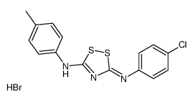 N-(4-chlorophenyl)-5-(4-methylphenyl)imino-1,2,4-dithiazol-3-amine,hydrobromide结构式