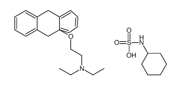 9,10-Dihydro-11-(2-(diethylamino)ethoxy)-9,10-ethanoanthracene cyclohexylsulfamate结构式