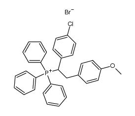 Triphenyl-[1-(4-chlor-phenyl)-2-(4-methoxyphenyl)-aethyl]-phosphoniumbromid Structure