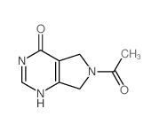 4H-Pyrrolo[3,4-d]pyrimidin-4-one,6-acetyl-3,5,6,7-tetrahydro-结构式