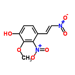 2-Methoxy-3-nitro-4-[(E)-2-nitrovinyl]phenol结构式
