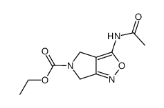 3-acetylamino-4H,6H-pyrrolo[3,4-c]isoxazole-5-carboxylic acid ethyl ester Structure