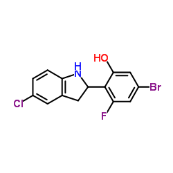 5-bromo-2-(5-chloroindolin-2-yl)-3-fluorophenol picture