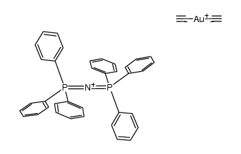 [N(PPh3)2][Au(C.tplbond.CH)2] Structure