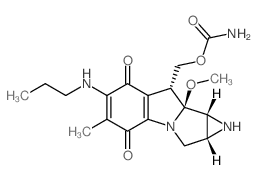 Azirino[2',3':3,4]pyrrolo[1,2-a]indole-4,7-dione,8-[[(aminocarbonyl)oxy]methyl]-1,1a,2,8,8a,8b-hexahydro-8a-methoxy-5-methyl-6-(propylamino)-,(1aS,8S,8aR,8bS)- Structure