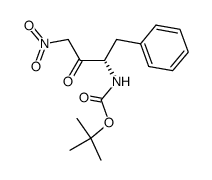 (3S)-3-tert-butoxycarbonylamino-1-nitro-2-oxo-4-phenylbutane Structure