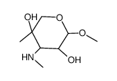 Methyl-3-deoxy-3(methylamino)-4-methylpentopyranosid Structure